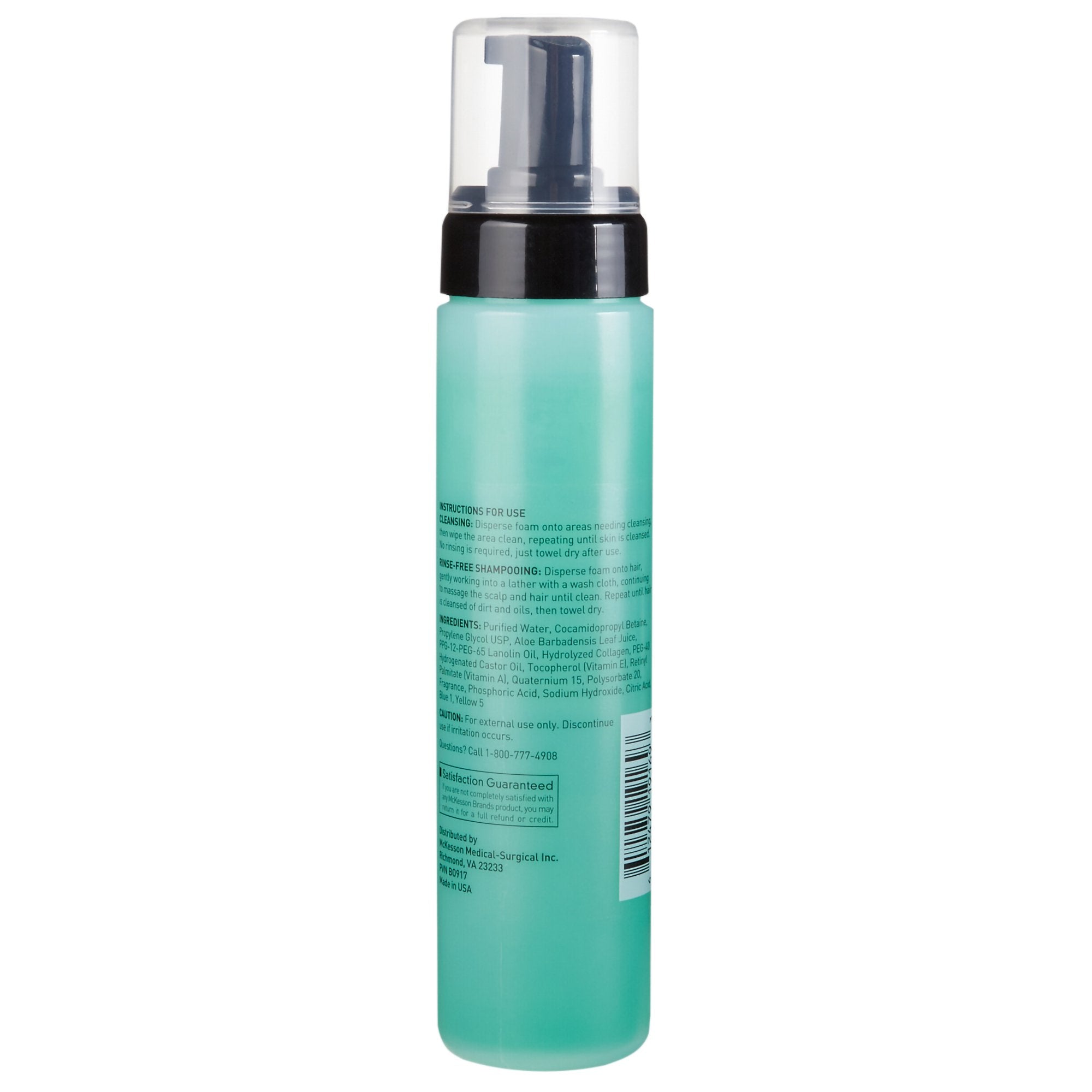 McKesson Rinse-Free Body Wash, Cucumber Melon Scent, 9 oz Pump Bottle-Rinse-Free Body Wash McKesson Foaming 9 oz. Pump Bottle Cucumber Melon Scent