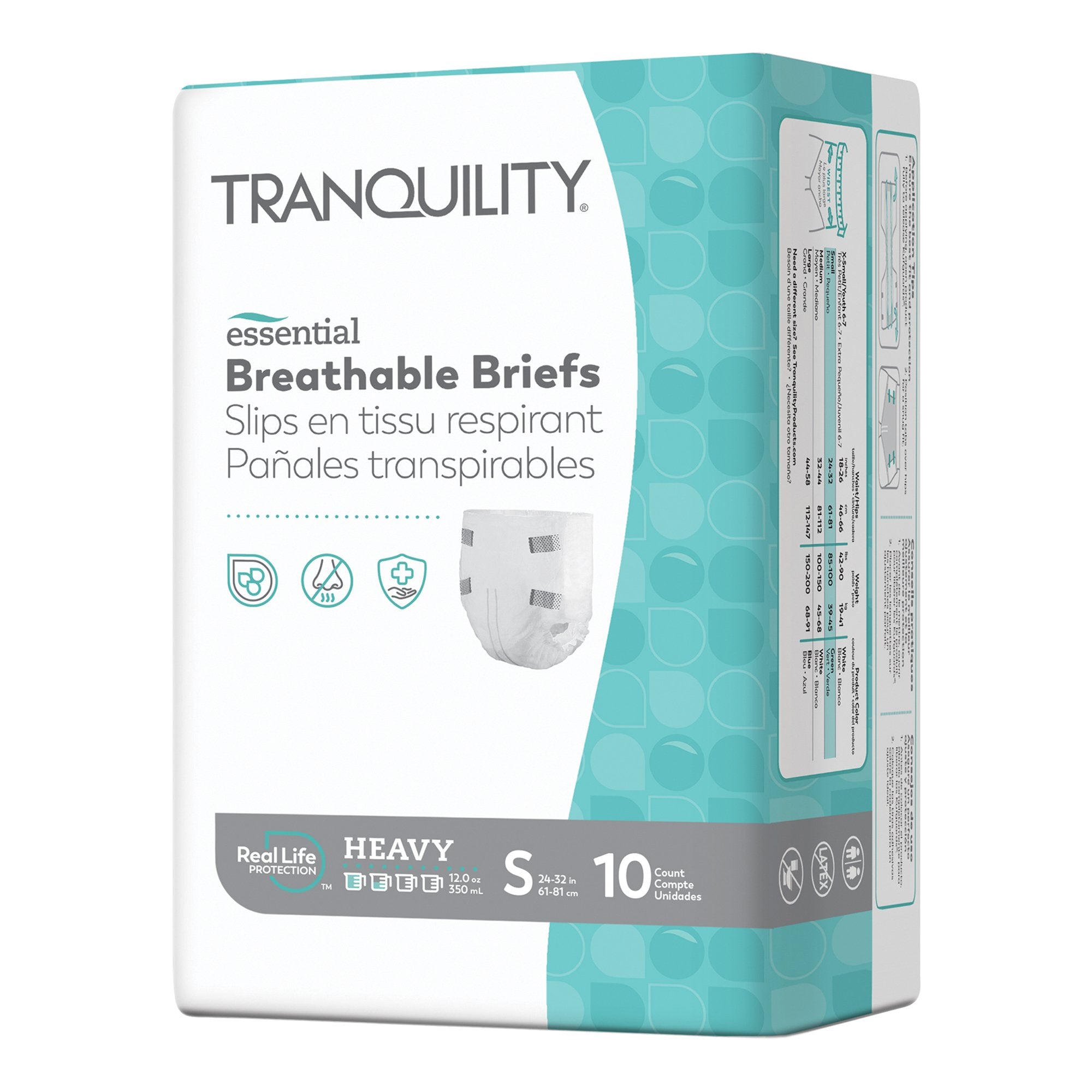 Tranquility Essential Heavy Incontinence Brief, Small-Unisex Adult Incontinence Brief Tranquility Essential Small Disposable Heavy Absorbency