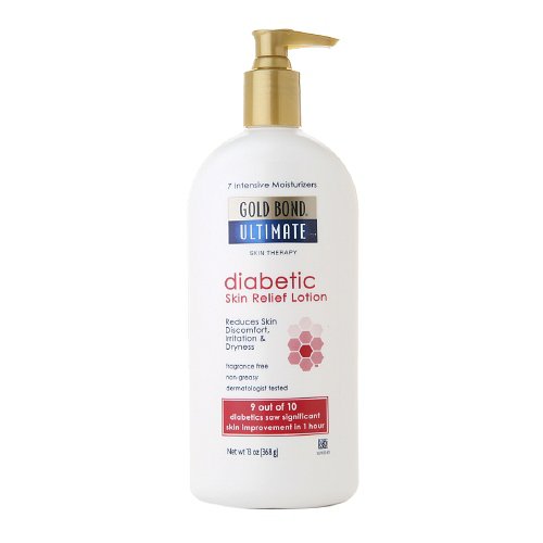Gold Bond Ultimate Diabetics' Dry Skin Relief Lotion, 13 oz. Bottle-Hand and Body Moisturizer Gold Bond Diabetics 13 oz. Bottle Unscented Lotion