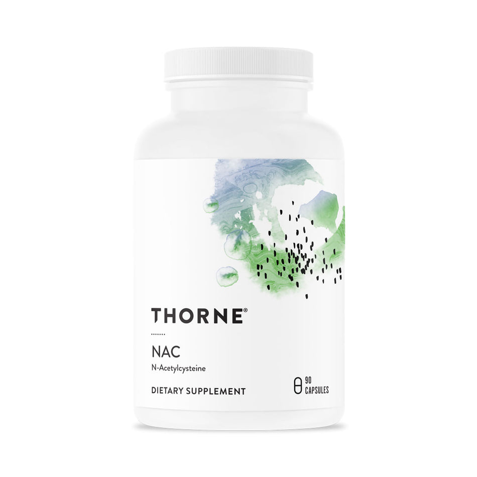 Thorne NAC N-Acetylcysteine Dietary Supplement-Dietary Supplement THORNE NAC N-Acetyl-L-Cysteine 500 mg Strength Capsule 90 per Bottle