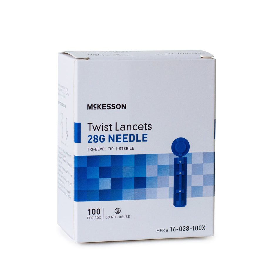 McKesson Twist Lancet, 28 gauge - Diagnostic Instruments and Supplies>Diabetes Monitoring>Lancets and Lancing Devices - Mc...