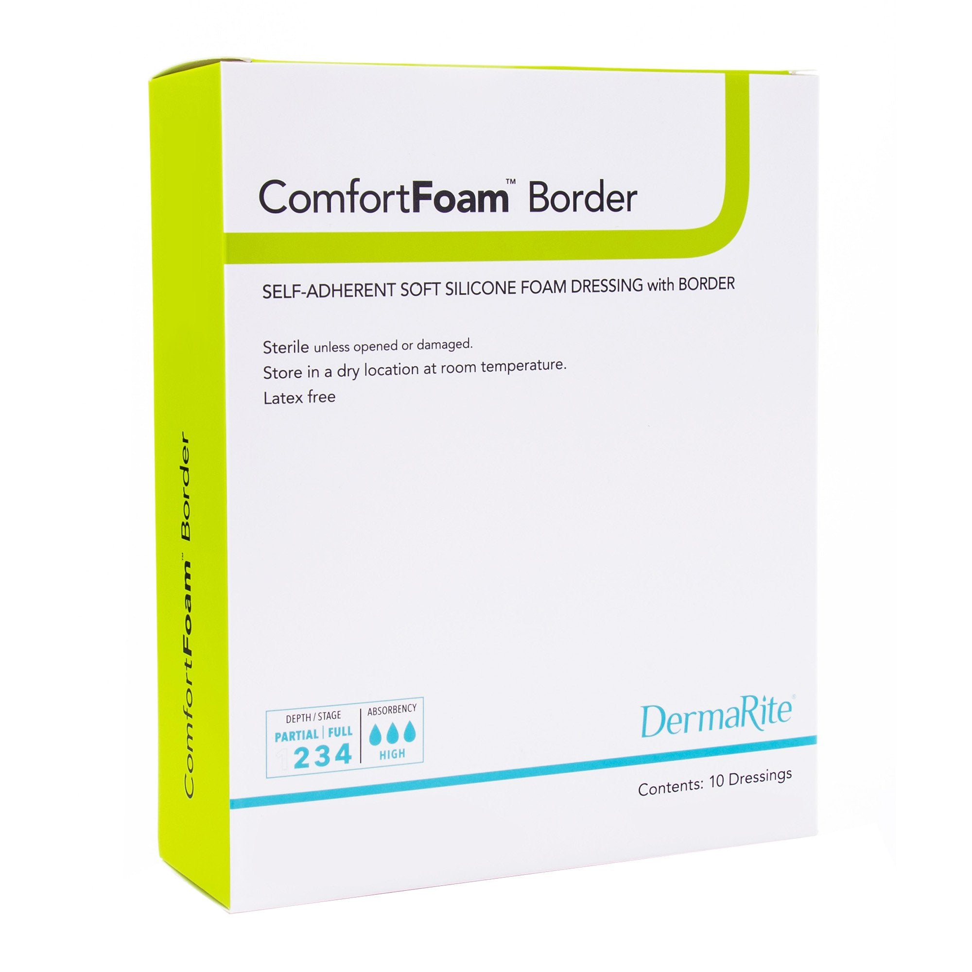 ComfortFoam™ Bordered Foam Wound Dressing w/ Soft Silicone Adhesive, 5 x 8 Inch - Wound Care>Advanced Wound Care>Foam Dres...