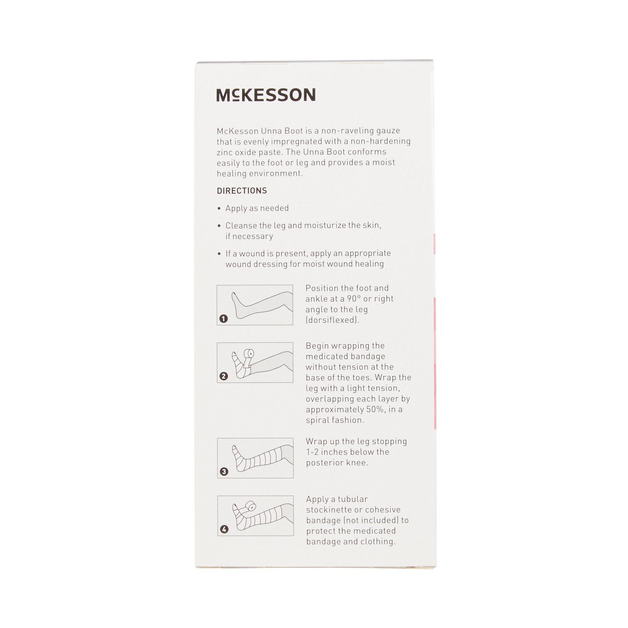 McKesson Unna Boot with Calamine and Zinc Oxide, 3 Inch x 10 Yard-Unna Boot McKesson Zinc Oxide / Calamine 3 Inch X 10 Yard