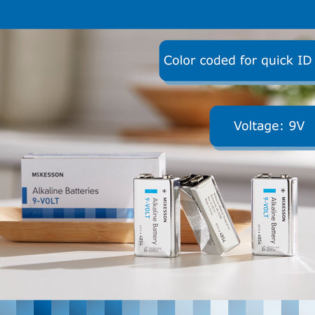 McKesson Alkaline Battery, 9V Cell-Alkaline Battery McKesson 9V Cell 9V Disposable 10 Pack