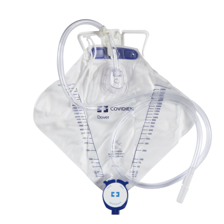 Dover Urinary Drainage Bag, 2000 mL-Urinary Drainage Bag Dover 48 Inch Tubing 2000 mL Sterile Anti-Reflux Barrier