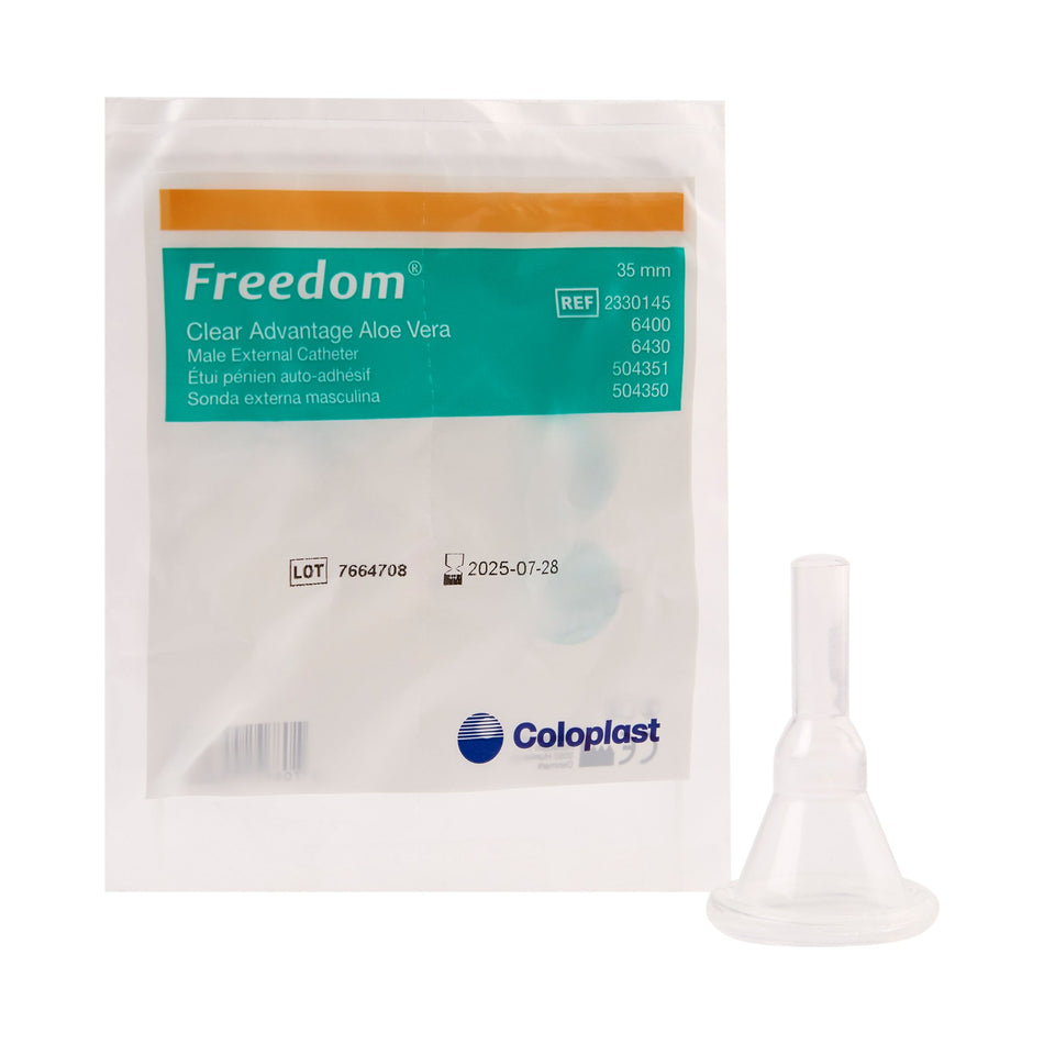 Coloplast Clear Advantage Male External Catheter, Large-Male External Catheter Clear Advantage Self-Adhesive Strip Silicone Large