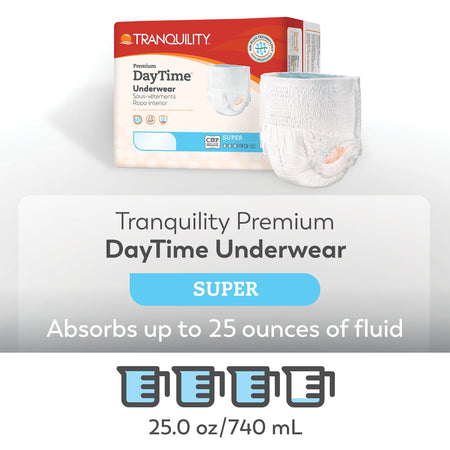 Tranquility Premium DayTime Disposable Absorbent Underwear, 2XL - Incontinence>Adult Briefs and Protective Undergarments -...