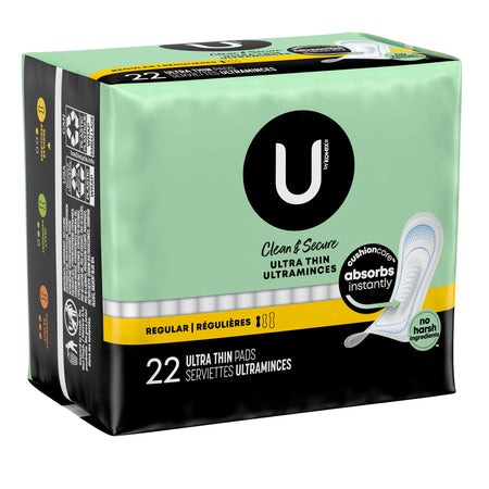 U by Kotex Security Ultra Thin Pad, Regular Absorbency-Feminine Pad U by Kotex Ultra Thin Regular Absorbency