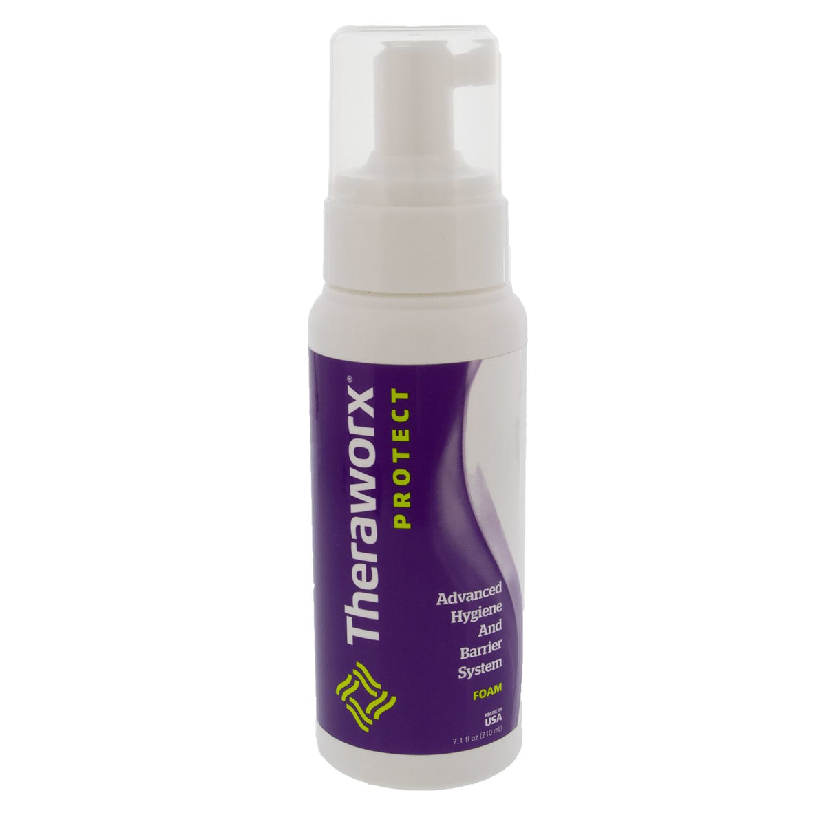 Theraworx Rinse-Free Foaming Body Wash 8 oz.-Rinse-Free Skin Cleanser with Silver Theraworx Protect Advanced Hygiene and Barrier System Foaming 7.1 oz. Pump Bottle Lavender Scent