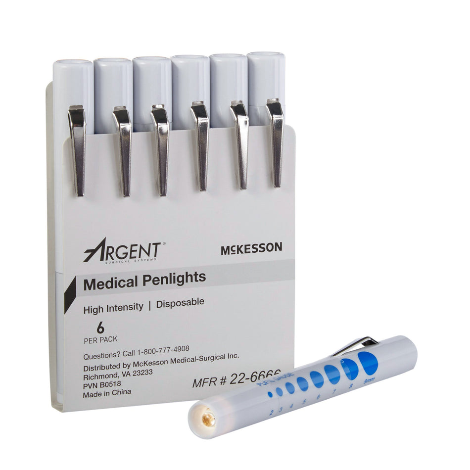 McKesson Disposable Penlight White Light, 4� Inch-Penlight McKesson White Light 4-1/2 Inch Disposable