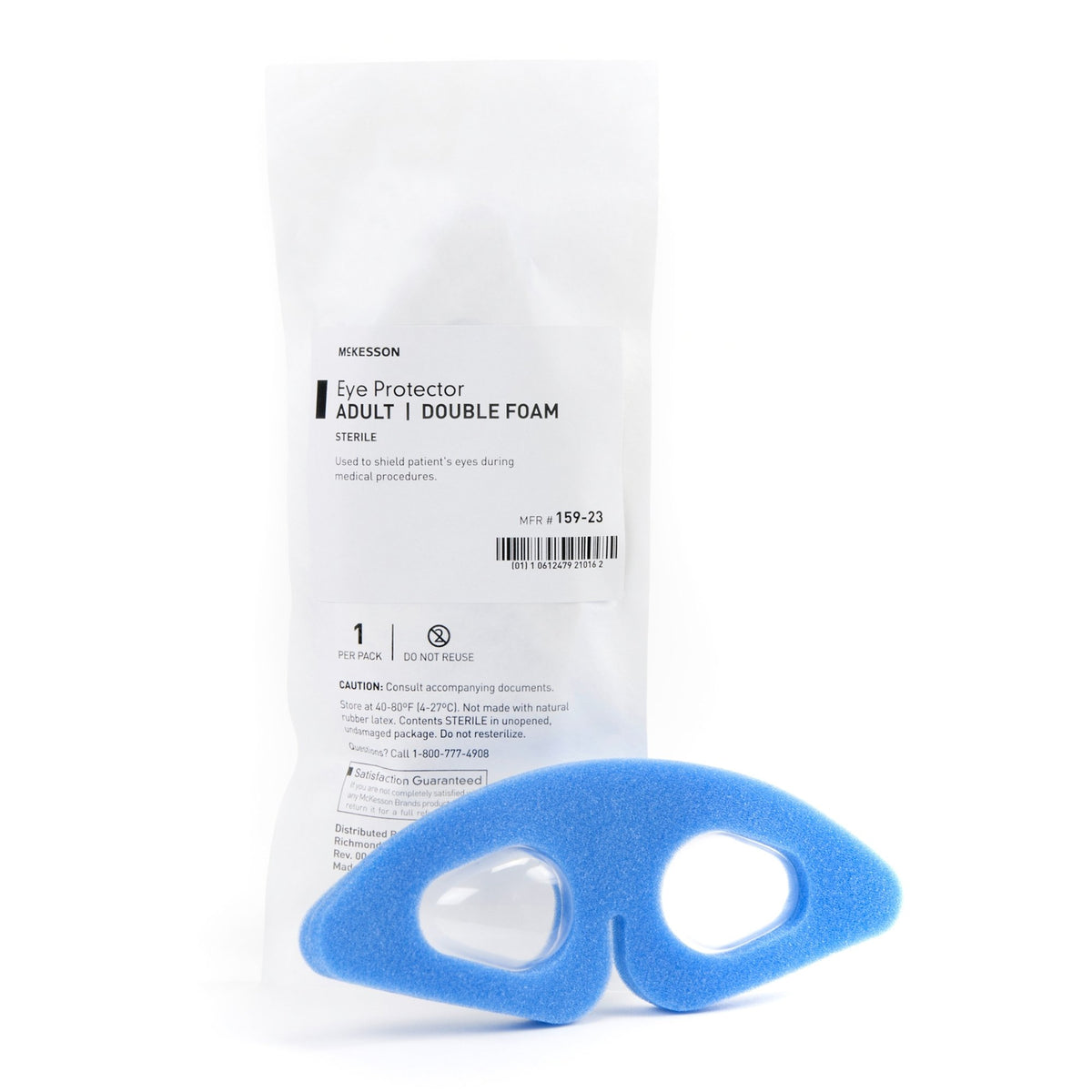 McKesson Double Foam Eye Protector, 2.875 x 8.125 Inch-Eye Protector McKesson 2-9/10 X 8-1/8 Inch