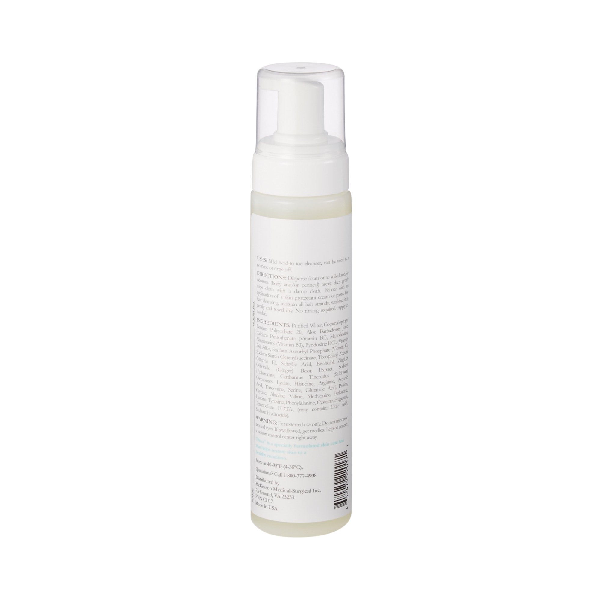 McKesson Thera Foaming Body Cleanser, 9-ounce pump bottle-Rinse-Free Shampoo and Body Wash Thera Foaming 9 oz. Pump Bottle Scented