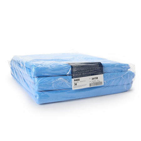 Quick Check H400 Sterilization Wrap, 36 x 36 Inch-QUICK CHECK* H400 Sterilization Wrap White / Blue 36 X 36 Inch Dual Layer SMS Polypropylene Steam / EO Gas / Hydrogen Peroxide