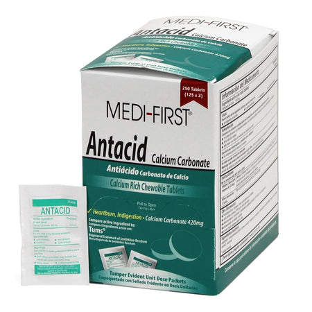 Medi-First Calcium Carbonate Antacid-Antacid Medi-First 420 mg Strength Tablet 2 per Pack