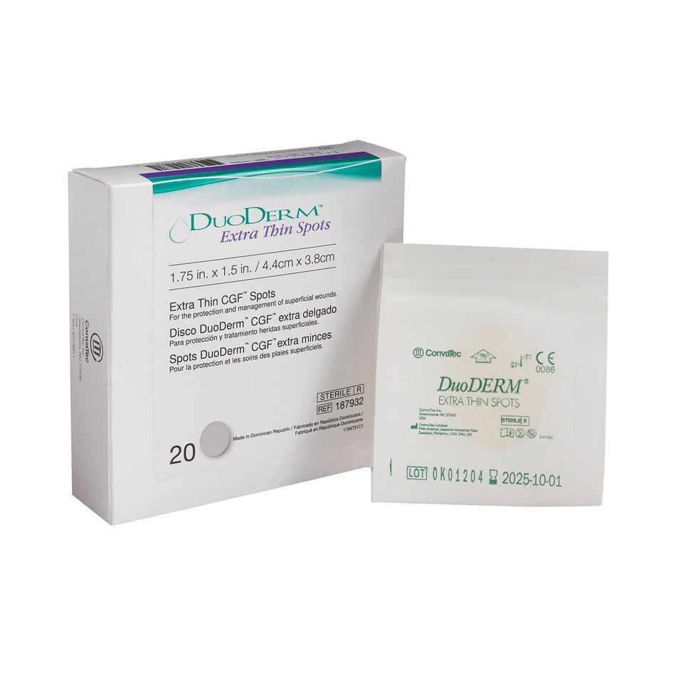 DuoDerm� Extra Thin Spot Hydrocolloid Dressing, 1� x 1� Inch-Thin Hydrocolloid Dressing DuoDERM� Extra Thin 1-1/2 X 1-3/4 Inch Spot