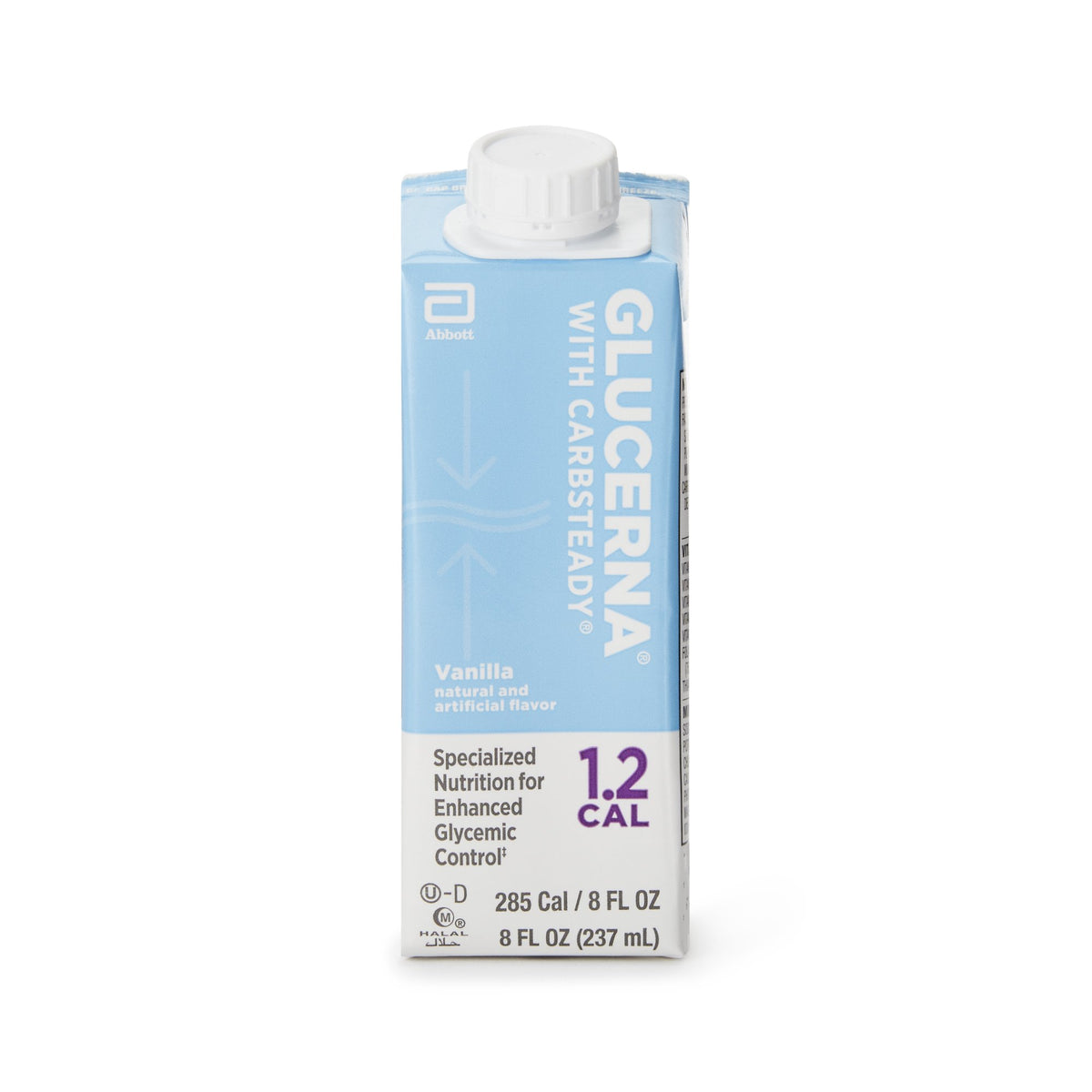 Glucerna 1.2 Cal Vanilla Specialized Nutrition for Enhanced Glycemic Control, 8-ounce carton-Oral Supplement Glucerna 1.2 Cal Vanilla Flavor Liquid 8 oz. Reclosable Carton