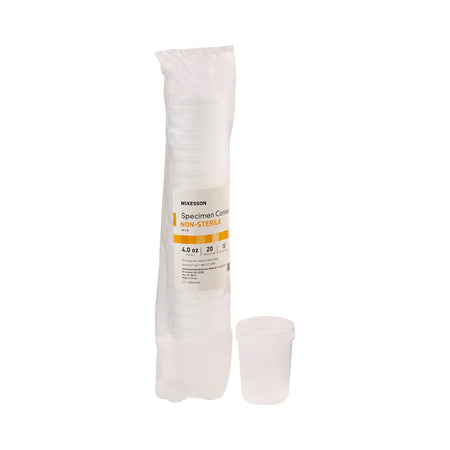 McKesson Specimen Container without Lid, 120 mL-Specimen Container McKesson 120 mL (4 oz.) Without Closure NonSterile