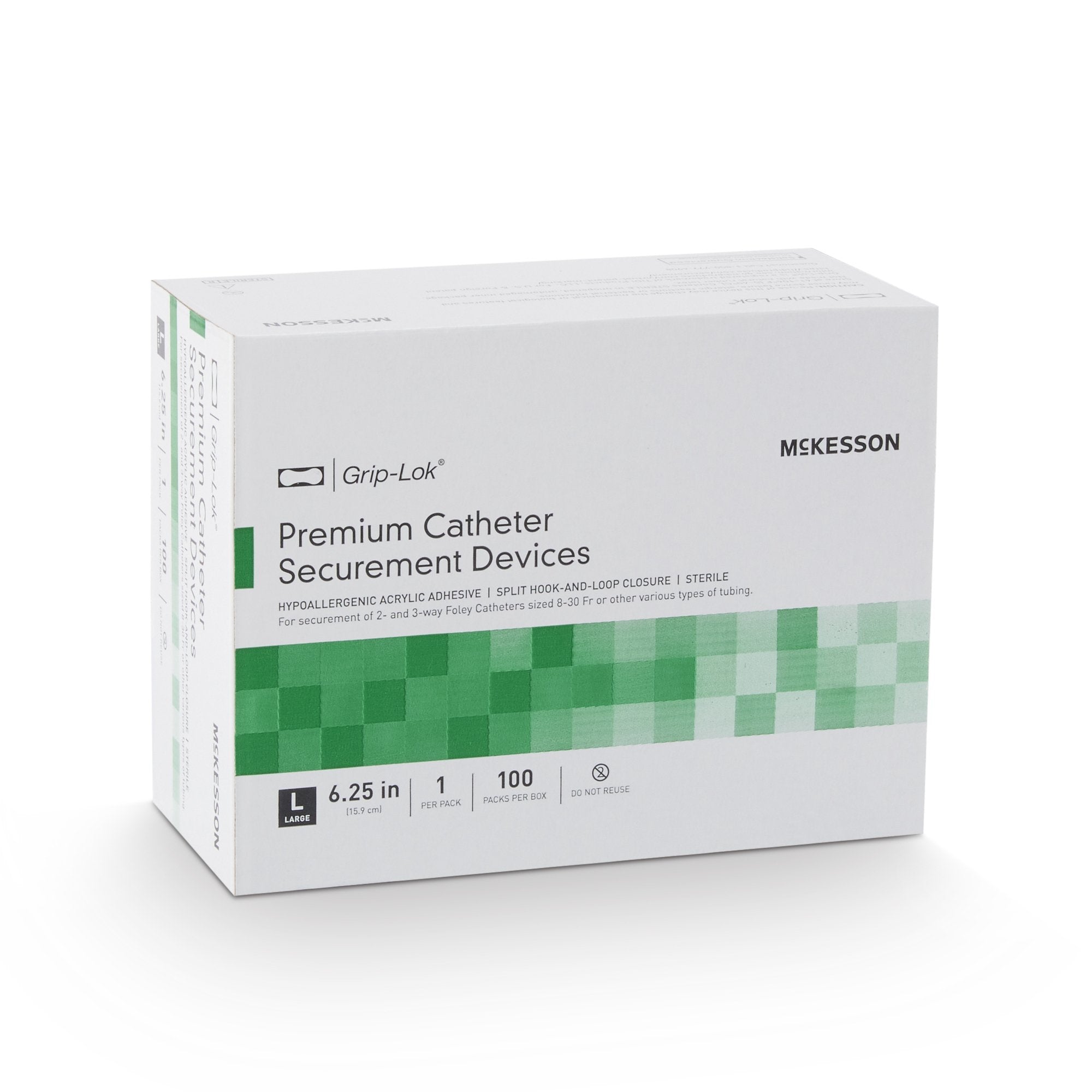 McKesson Grip-Lok Premium Catheter Securement Devices-"Catheter Stabilization Device McKesson Premium Large, 6.25 Inch, Sterile"