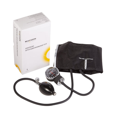 McKesson Lumeon 2-Tube Aneroid Sphygmomanometer with Cuff-Aneroid Sphygmomanometer Unit McKesson LUMEON Adult Cuff Nylon Cuff 23 - 40 cm Pocket Aneroid