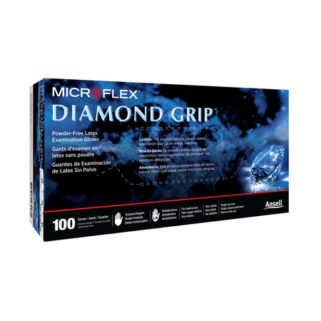 Diamond Grip™ Latex Exam Glove, Small, White - Gloves>Exam Gloves - Microflex Medical