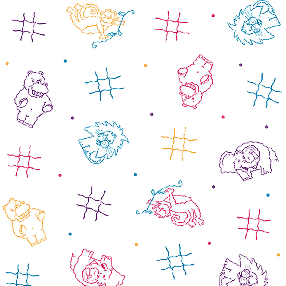 Pedia Pals� Crepe Table Paper, 18 Inch x 125 Foot, Print (Animal)-Table Paper Pedia Pals� 18 Inch Width 125 Foot Length Print (Animal) Crepe