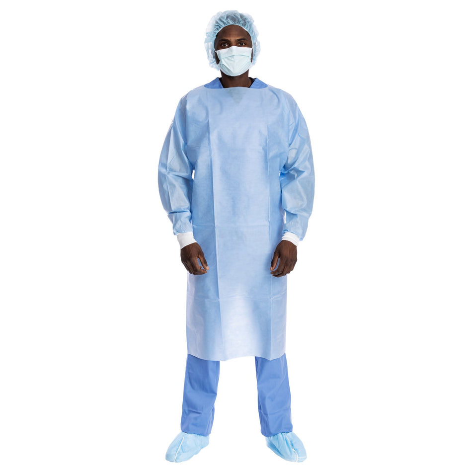 Halyard Over-the-Head Protective Procedure Gown-Protective Procedure Gown Halyard One Size Fits Most Blue NonSterile Not Rated Disposable