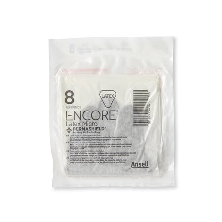 Encore Latex Micro Surgical Glove, Size 8, Brown-Surgical Glove ENCORE Latex Micro Size 8 Sterile Latex Standard Cuff Length Micro-Textured Brown Chemo Tested