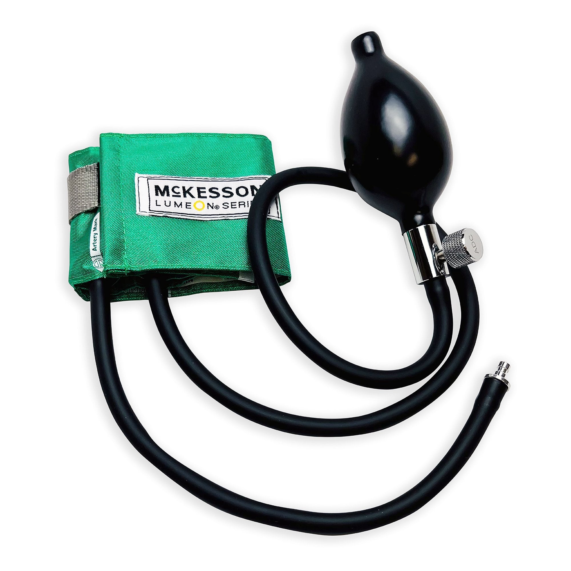 McKesson Lumeon Blood Pressure Cuff and Bulb, Nylon Cuff, Small Cuff, Green, 13.9 19.5 cm, Arm, Child-Reusable Blood Pressure Cuff and Bulb McKesson LUMEON 13.9 to 19.5 cm Arm Nylon Cuff Child Cuff