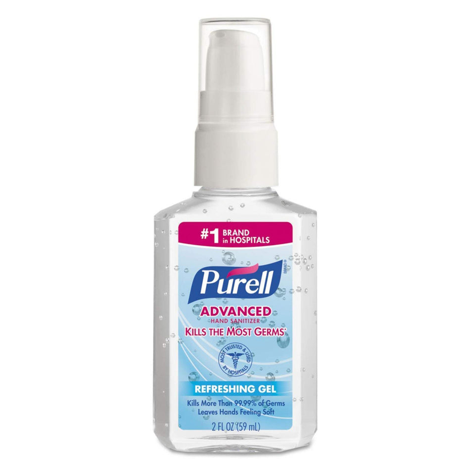 Purell Advanced Hand Sanitizer 70% Ethyl Alcohol Gel, Pump Bottle, 2 oz-Hand Sanitizer Purell� Advanced 2 oz. Ethyl Alcohol Gel Pump Bottle