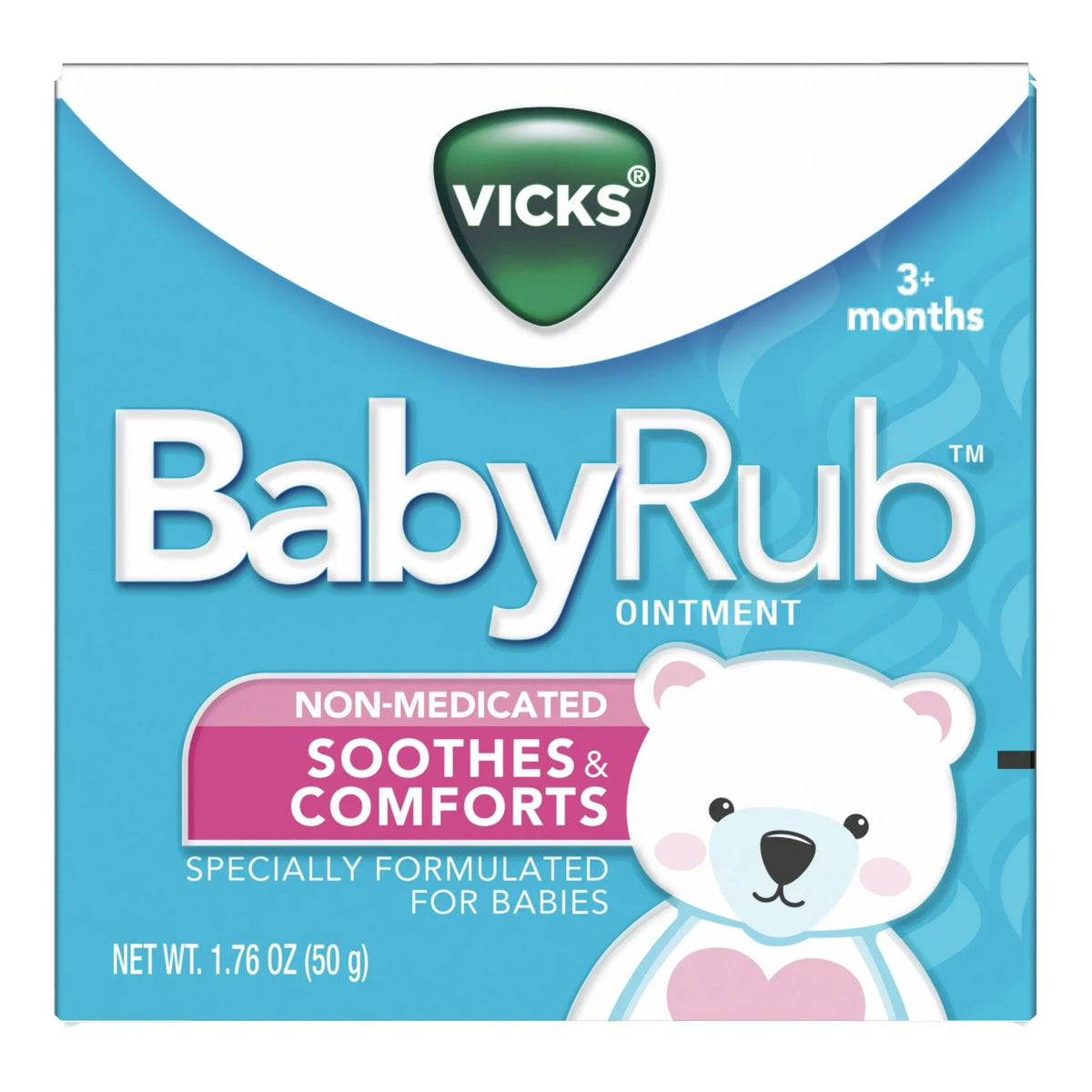 Vicks BabyRub Soothing Ointment-Children's Chest Rub Vicks BabyRub Ointment 1.7 oz.