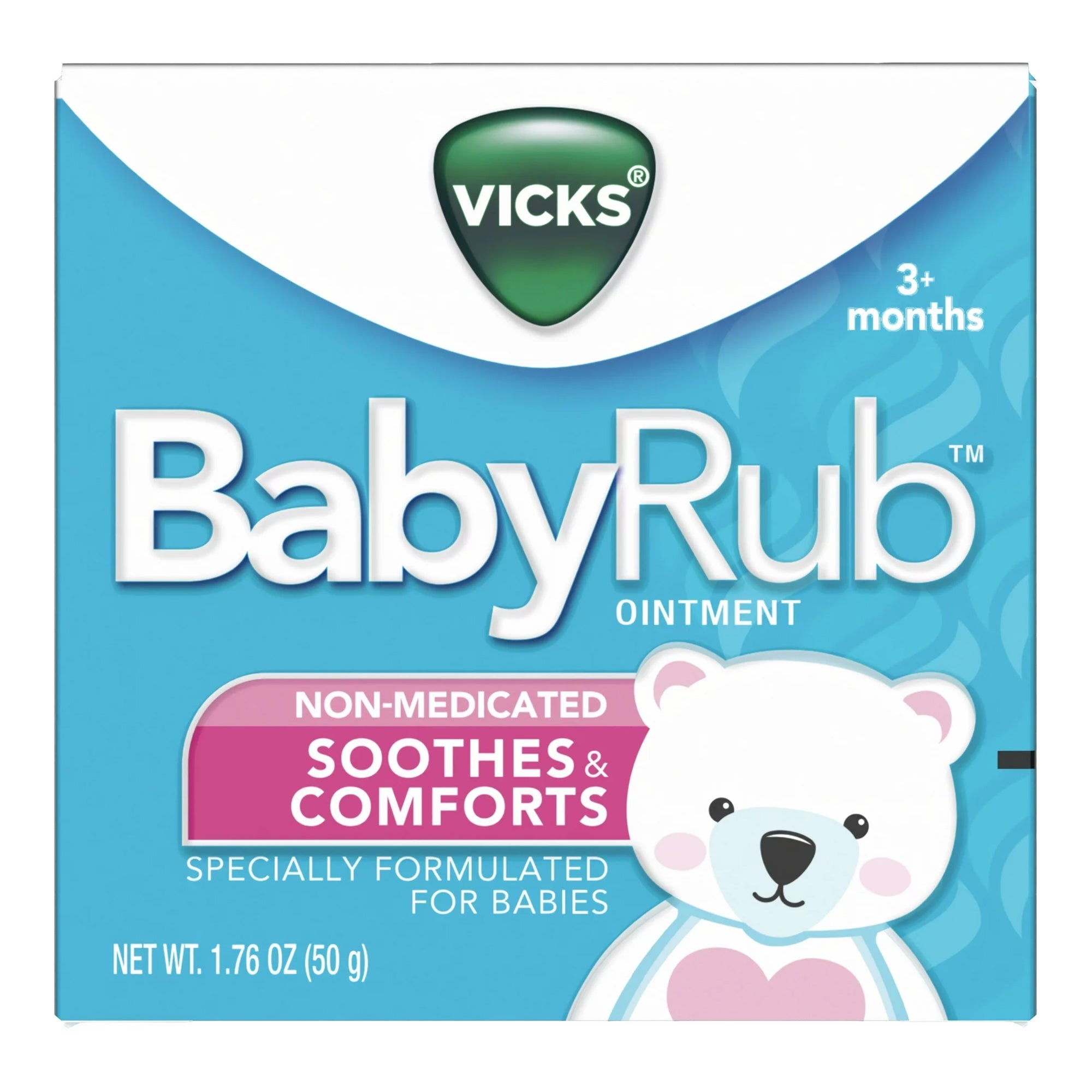 Vicks BabyRub Soothing Ointment-Children's Chest Rub Vicks BabyRub Ointment 1.7 oz.