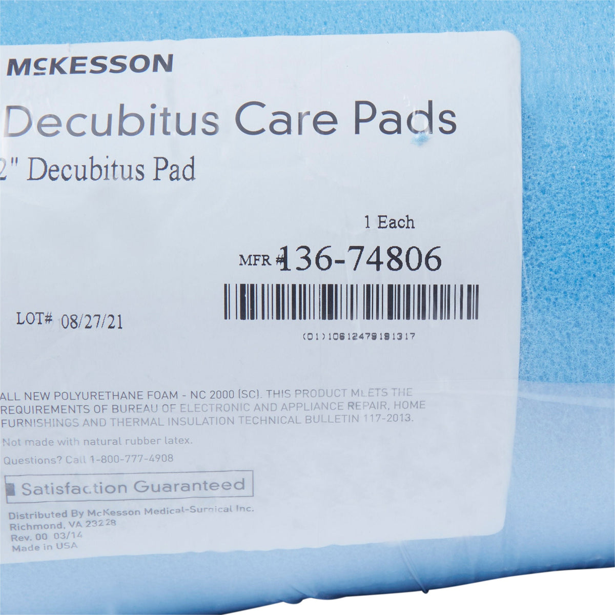 McKesson Mattress Overlay - Body Pressure Relief and Positioning>Mattress Overlays - McKesson Brand