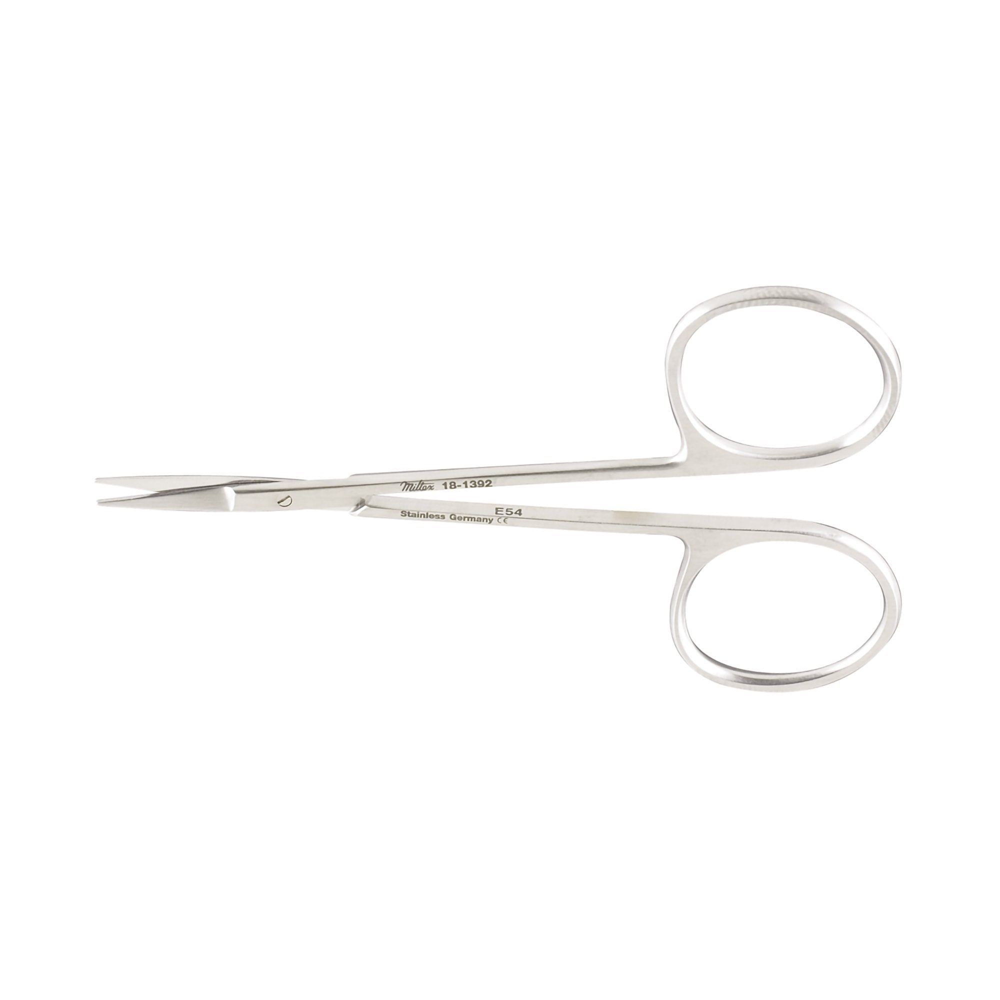 Miltex Vantage Iris Scissors-Iris Scissors Vantage 4-1/8 Inch Length Office Grade Stainless Steel Finger Ring Handle Straight Sharp Tip / Sharp Tip
