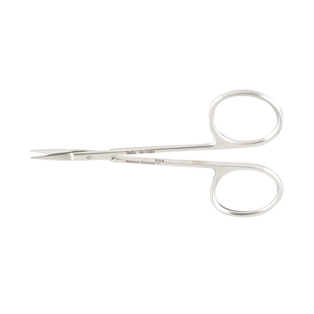 Miltex Vantage Iris Scissors-Iris Scissors Vantage 4-1/8 Inch Length Office Grade Stainless Steel Finger Ring Handle Straight Sharp Tip / Sharp Tip