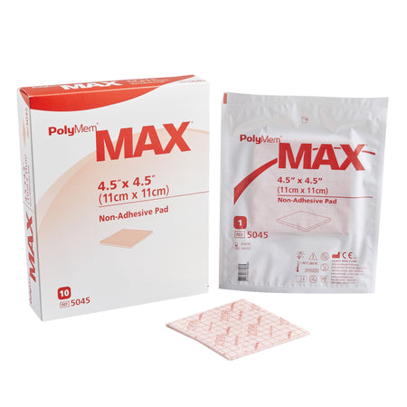 PolyMem® Max® Nonadhesive without Border Foam Dressing, 4½ x 4½ Inch - Wound Care>Advanced Wound Care>Foam Dressings - Fer...