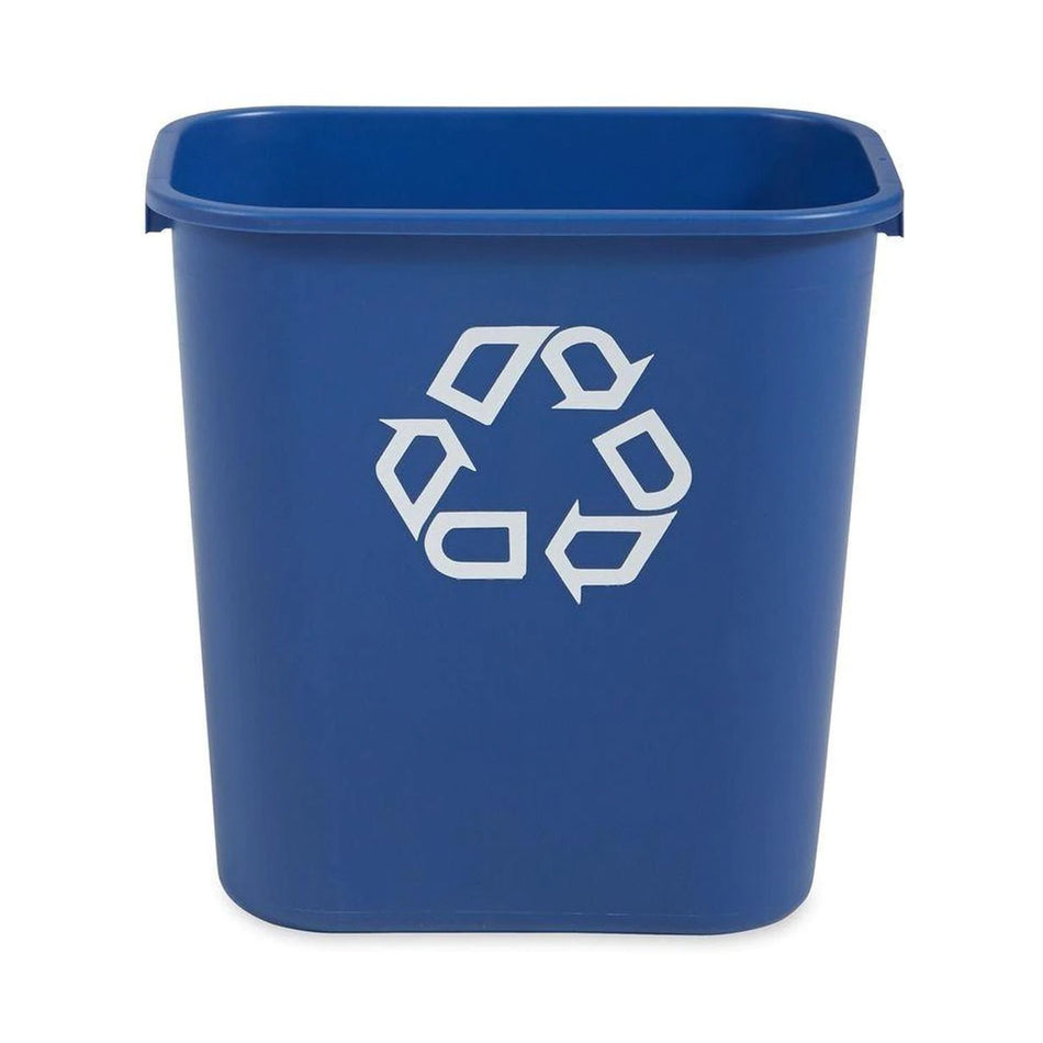 Rubbermaid Brute Recycling Container-Recycling Container Deskside 28-1/8 Quart / 7 gal. Blue Plastic Rectangular