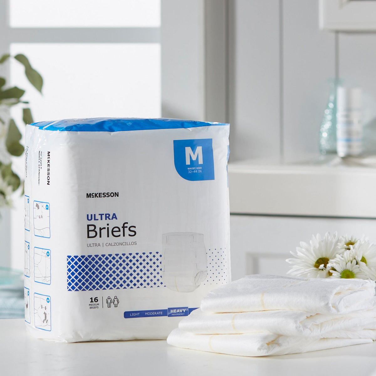 McKesson Ultra Heavy Absorbency Incontinence Brief, Medium - Incontinence>Adult Briefs and Protective Undergarments - McKe...