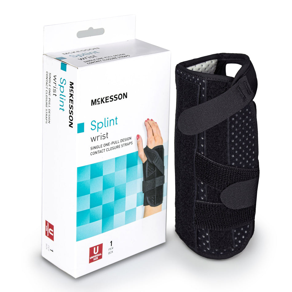 McKesson Left Wrist Splint with Single One-Pull Design, One Size Fits Most - Orthopedic>Immobilizers, Splints and Supports...