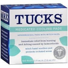 Tucks� Witch Hazel Hemorrhoid Relief-Hemorrhoid Relief Tucks� Pad 100 per Box