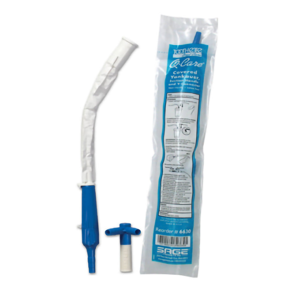 QCARE Suction Handle and Covered Yankauer with Y-Connector-Suction Handle and Covered Yankauer with Y-Connector Kit QCARE NonSterile