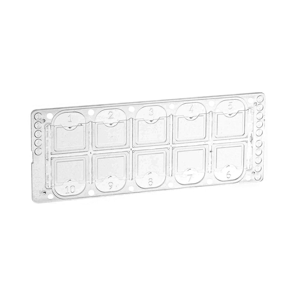McKesson Acrylic Microscope Precision Cell Slide, 10-Chamber-Urinalysis Microscope Slide McKesson Plain