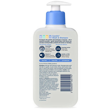 Baby Shampoo and Body Wash CeraVe® 8 oz. Pump Bottle Unscented