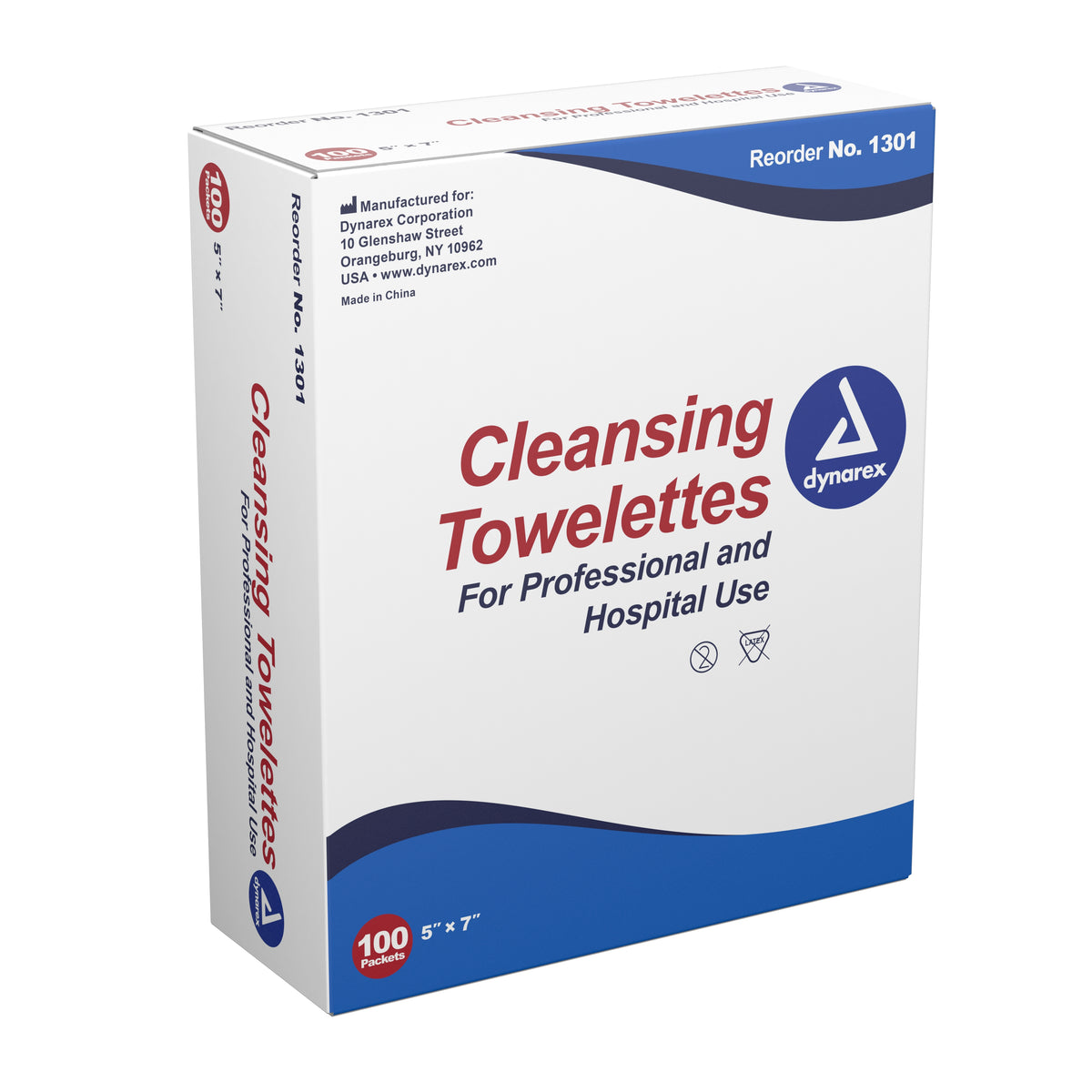 dynarex Scented Cleansing Towelettes, Individual Packets-Antiseptic Skin Towelette Dynarex Individual Packet Scented 100 Count