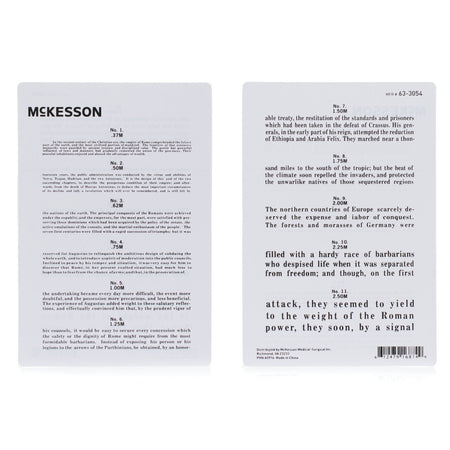 McKesson Jaeger Eye Test Chart - Diagnostic Instruments and Supplies>Optometry>Exam Charts - McKesson Brand