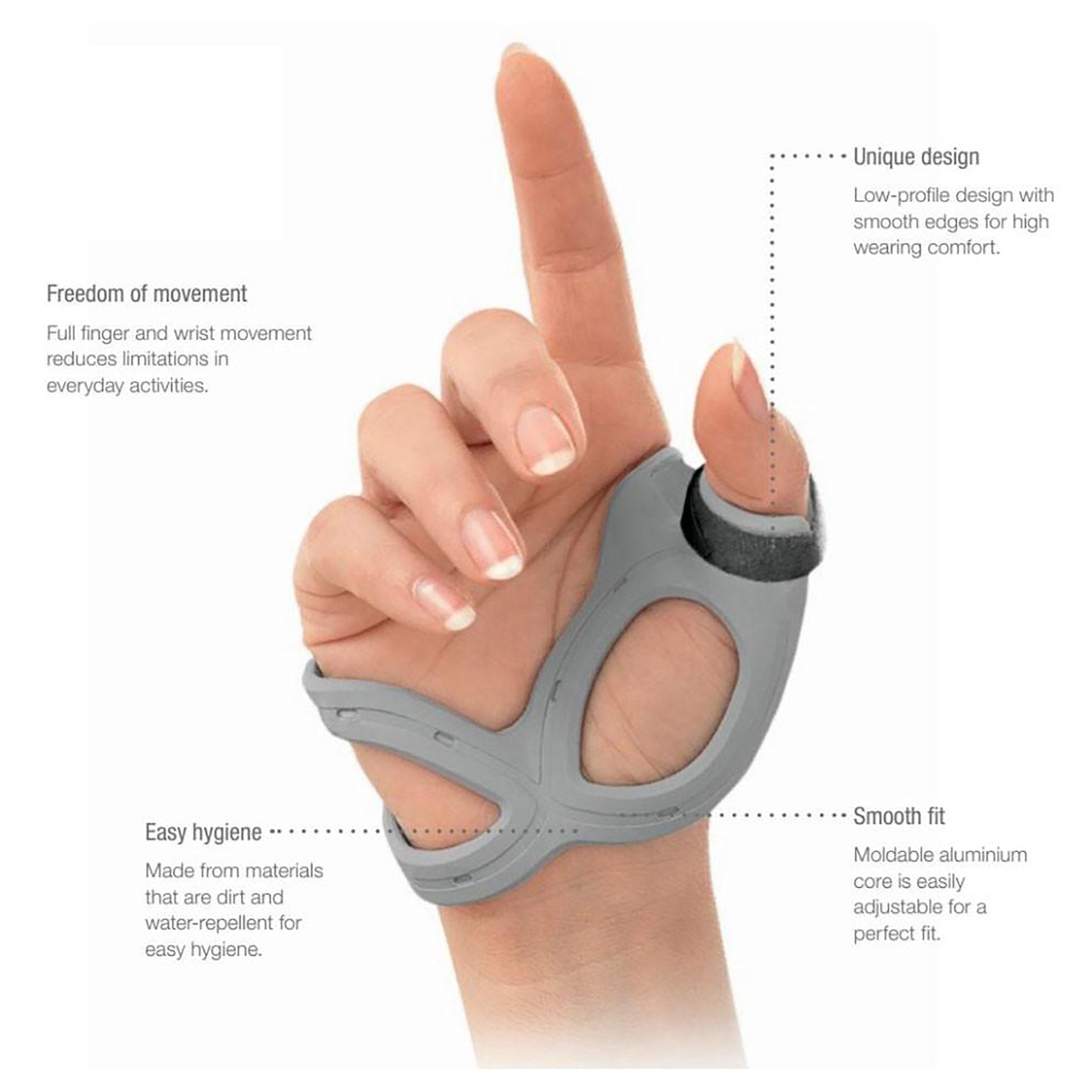 Actimove Rhizo Forte Right Thumb Support, Small-Thumb Support Actimove Rhizo Forte Small Gray