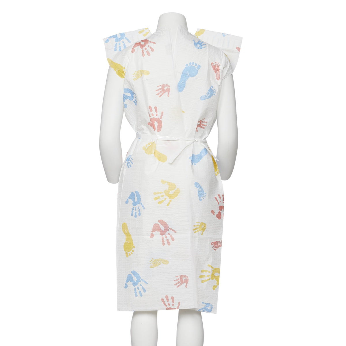 Graham Medical Tiny Tracks Print Pediatric Exam Gown-Patient Exam Gown Child Size Kid Design (Hand and Foot Print) Disposable