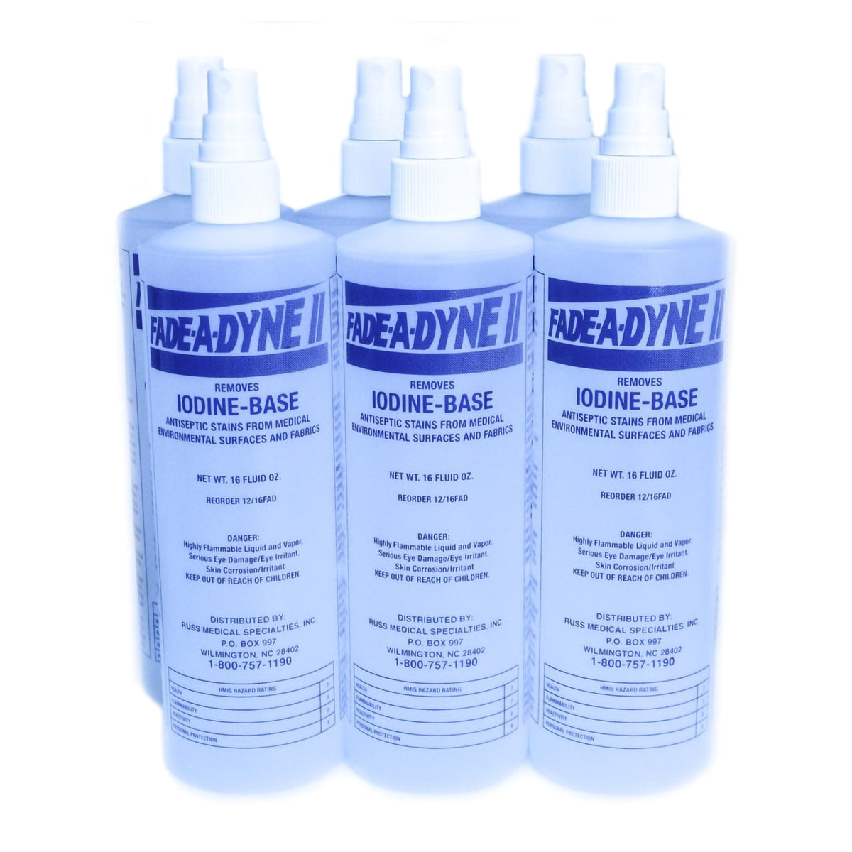 Fade-A-Dyne II® Iodine Stain Remover, 16 oz. - 6 Pack - Housekeeping>Cleaners and Disinfectants - Russ Medical Specialist