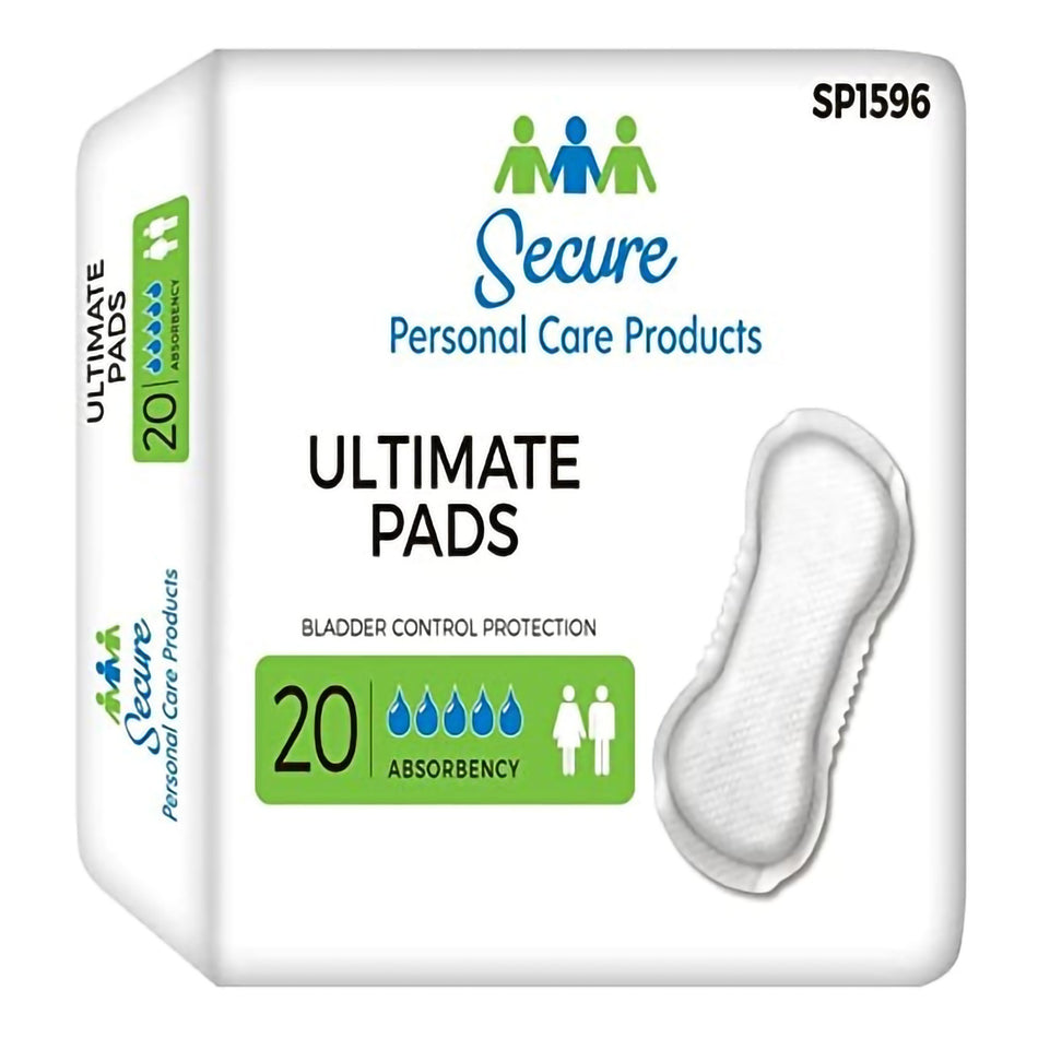 TotalDry Ultimate Absorbency Bladder Control Pad, 16-Inch Length-Bladder Control Pad TotalDry 16-1/2 Inch Length Heavy Absorbency Polymer Core Regular