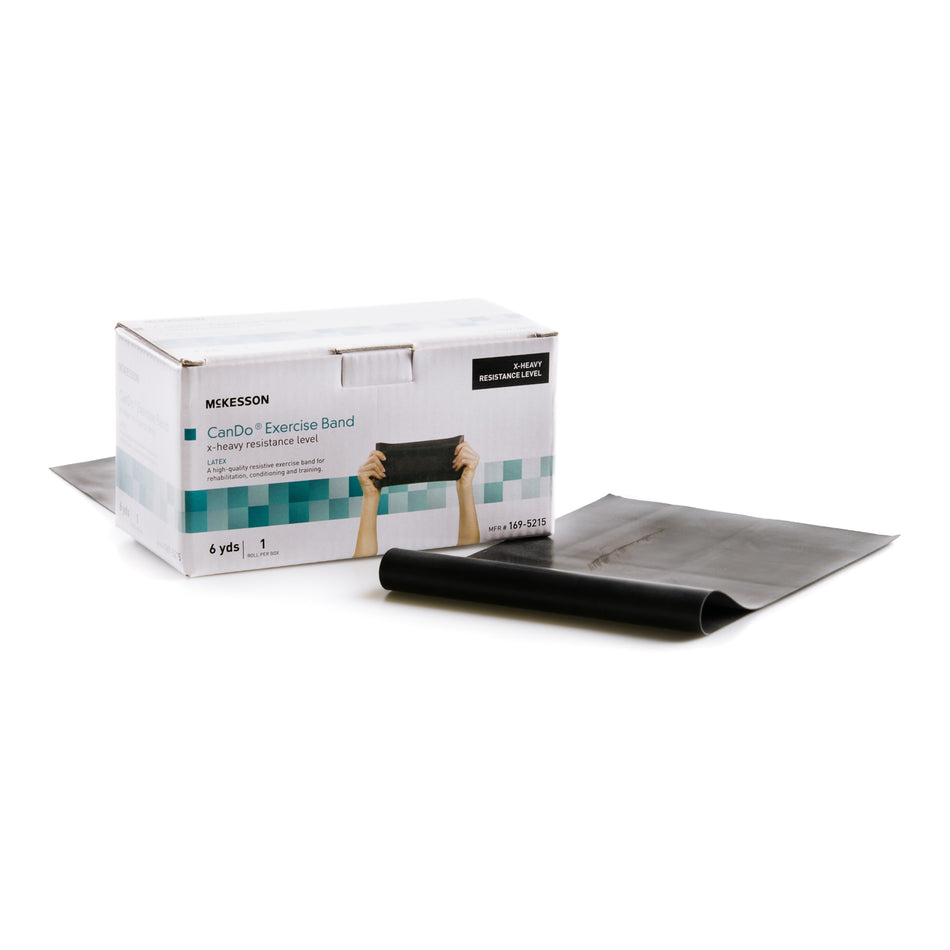 McKesson Exercise Resistance Band, Black, 5 Inch x 6 Yard, X-Heavy Resistance-Exercise Resistance Band McKesson CanDo� Black 5 Inch X 6 Yard X-Heavy Resistance