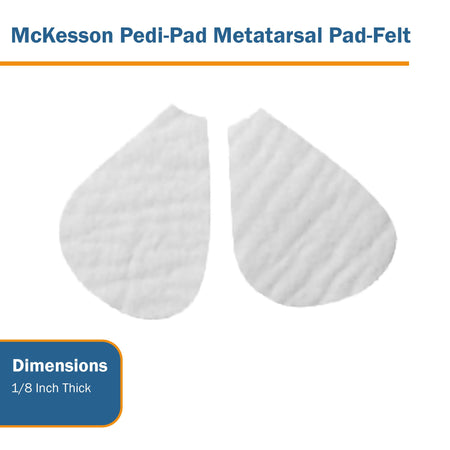 McKesson Metatarsal Pad, Size 106 - A-Metatarsal Pad McKesson Size 106 - A Adhesive Foot